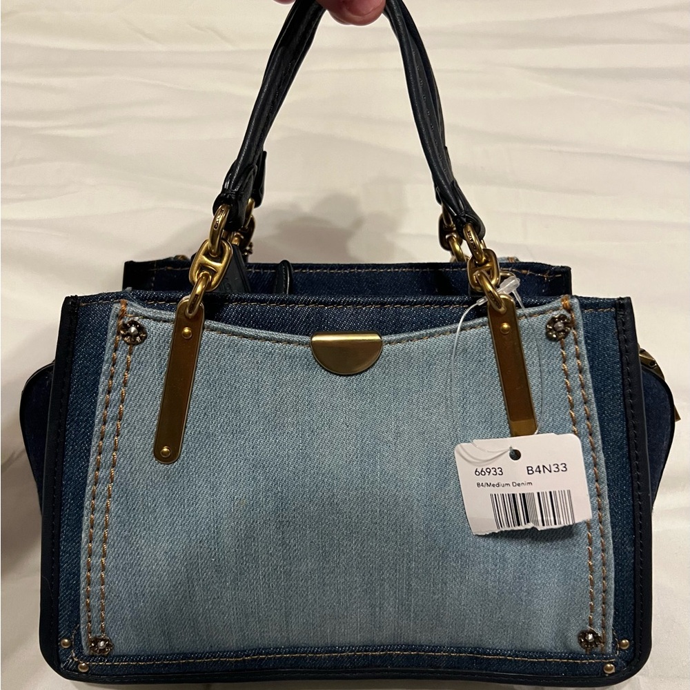 NWT Coach Denim Colorblock Dreamer 21 Mini Satchel